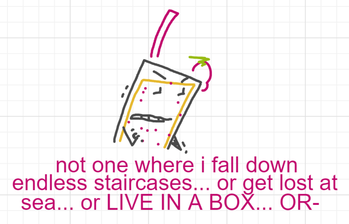 A panel from What's The Point, episode five of the Board Boards object show by Furretwalk/WalkingFurret.